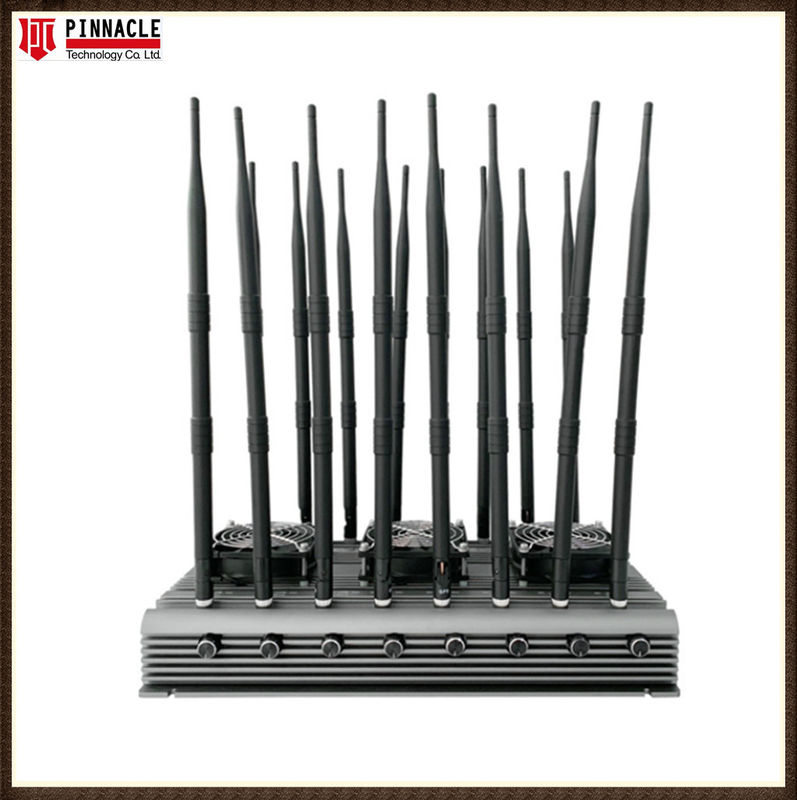16 ăng-ten WIFI điều khiển từ xa Lojack Jammer điện thoại di động Blocker cho văn phòng 120W