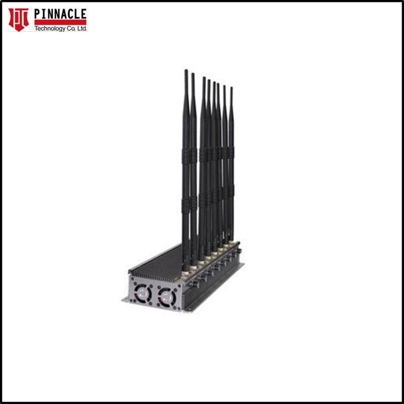 Lực lượng 8 ăng-ten Jammer Lojack GPS WiFi VHF UHF Điện thoại di động Và Wifi Blocker 80W