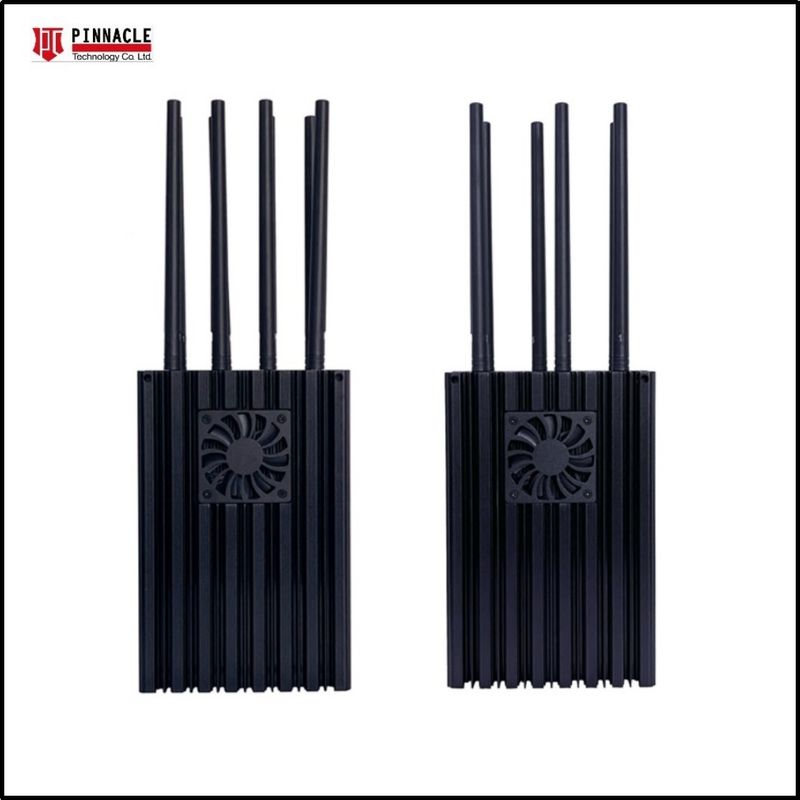 8 ăng-ten Động cơ di động gps Drone Frequency Jammer để chặn đến 100 mét