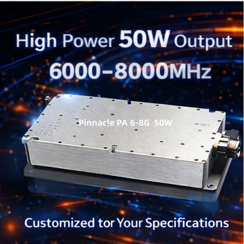 Mô-đun bộ khuếch đại công suất cao 8–10 GHz 50W Bộ khuếch đại công suất RF hiệu suất cao cho các ứng dụng băng tần X