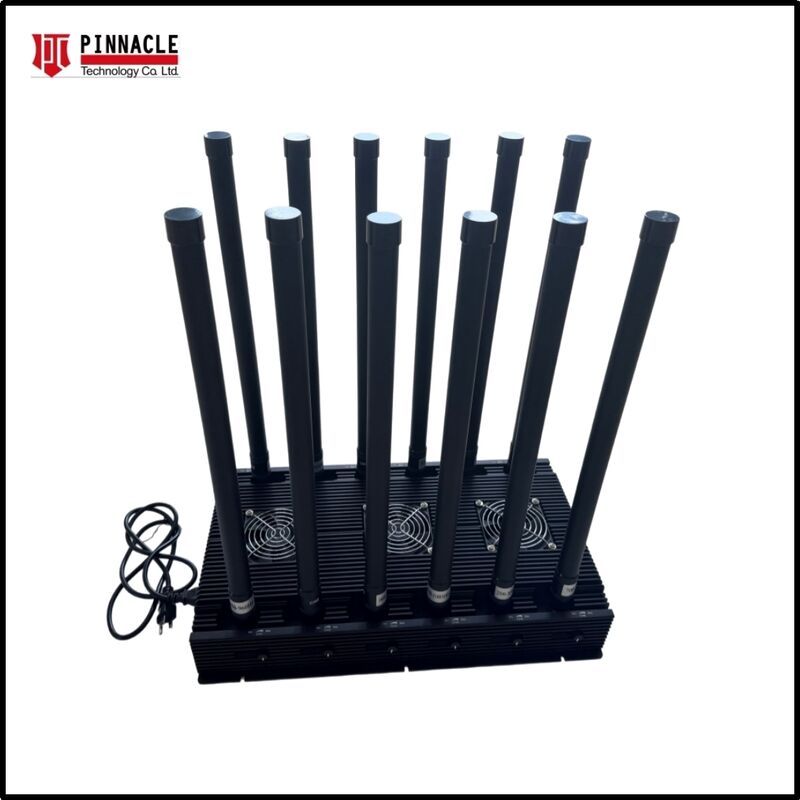 12 ăng-ten Công suất cao 300W Điện thoại di động 2G / 3G / 4G / 5G WIFI Desktop Signal Jammer