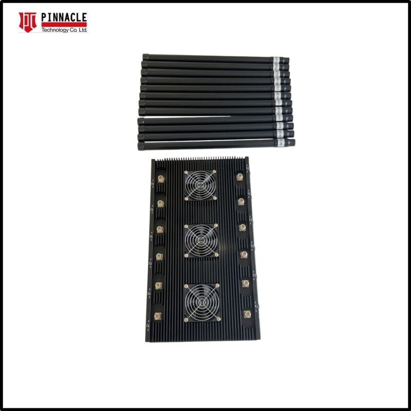 12 ăng-ten Công suất cao 300W Điện thoại di động 2G / 3G / 4G / 5G WIFI Desktop Signal Jammer