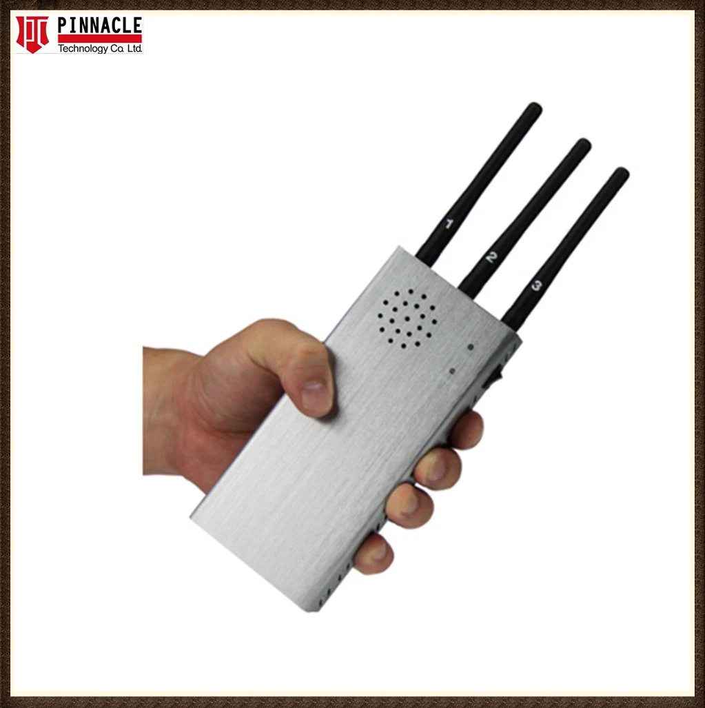 3 Antennas Pocket Size Remote Control Signal Jammer for Jamming 315MHz/433MHz/868MHz with 10W