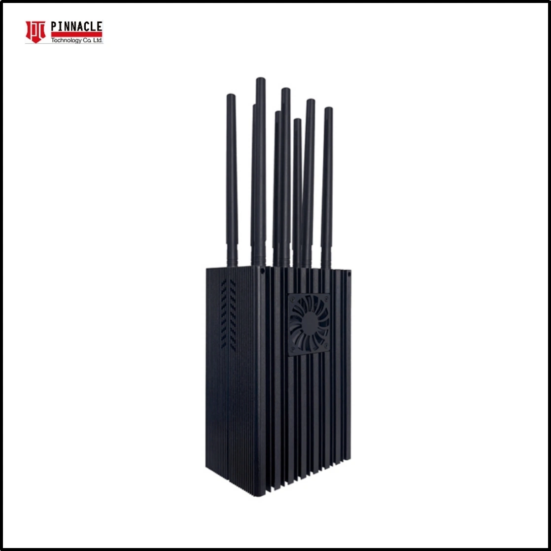 8-Antennas Handheld Cellphone Jammer 2g/3G/4G/5g WiFi-Bluetooth 2.4G+5.8g GPS Blocker up to 80W